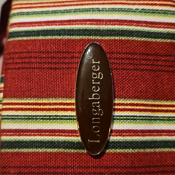 Longaberger Red Stripped Purse Like New - Picture 8 of 8